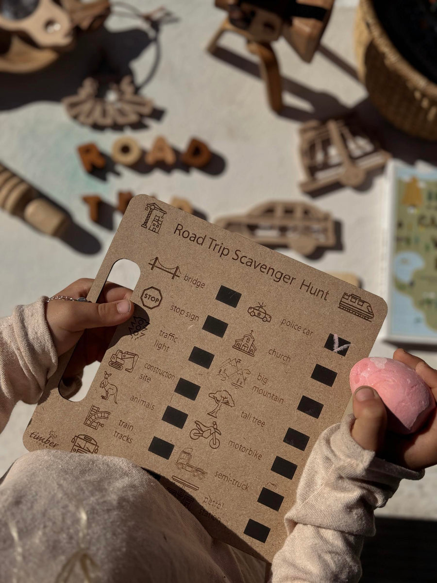 Road Trip Scavenger Hunt Board – timbertots