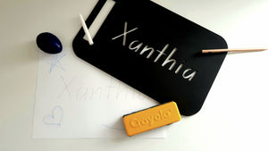 My First Name Stencil & Chalkboard - School Font